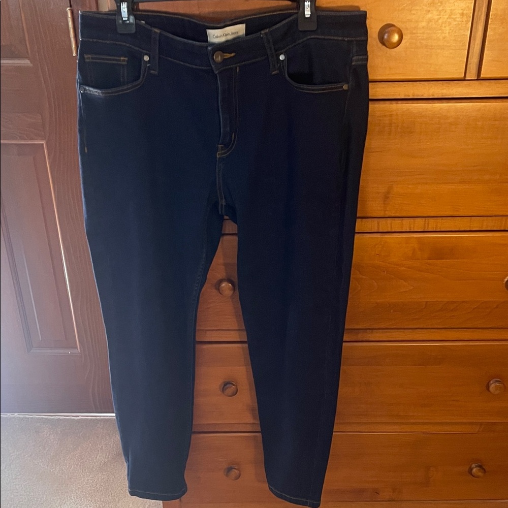 Calvin Klein Jeans Navy Ankle-Length Denim